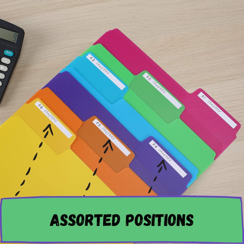 Mr. Pen- Poly File Folders, 1/3 Cut Tab, 6 Pack, Assorted Colors, Letter Size, Colored Letter File Folders for Office Supplies - Image 4